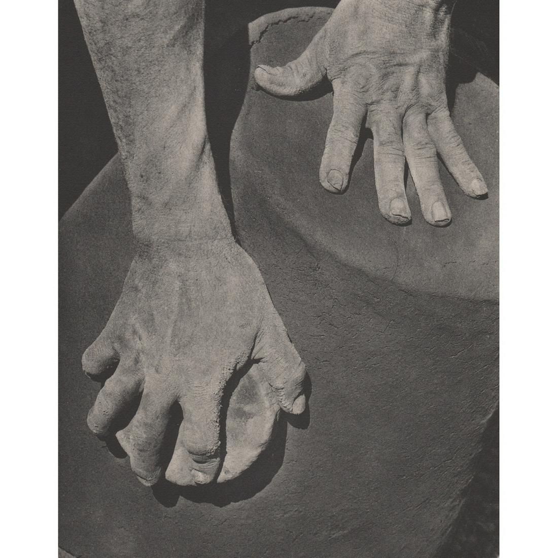 ANTON BRUEHL - Hands of the Potter: Artist: ANTON BRUEHL Print Title: Hands of the Potter Limited Edition folio 320/1000 Medium: Collotype Printing Date: 1930's Printed in the USA Image Size: 9.25 x 7.5 inches Uncoated fine art paper An
