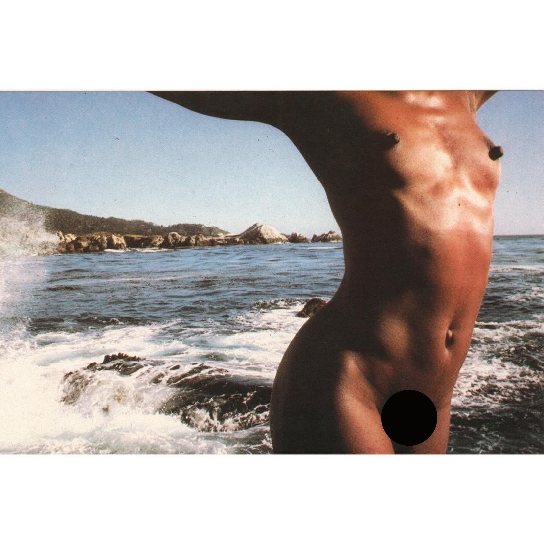 LUCIEN CLERGUE - Nude, Point Lobos, Carmel, CA 1981: Artist: LUCIEN CLERGUE Print Title: Point Lobos, Carmel, CA 1981 Medium: Color Photo-lithograph Printing Date: 1980's Printed in Italy Image Size: 3.75 X 5.25 inches Lucien Clergue (1934-2014) was a F