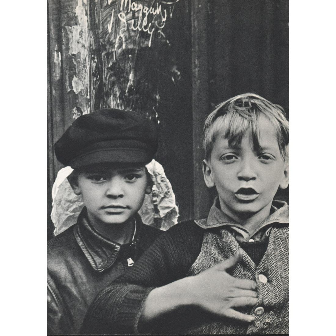 HELEN LEVITT - Children of Spanish Harlem, 1940's: Artist: HELEN LEVITT Print Title: Children of Spanish Harlem, 1940's Medium: Sheet-fed Gravure Printing Date: 1960's Printed in Switzerland Image Size approx: 7.5 x 5.25 inches Helen Levitt (1913-2009
