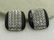 Vintage Enameled Art Deco Rhinestone Clip Earrings,