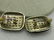 Vintage Enameled Art Deco Rhinestone Clip Earrings, - 5