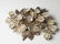 Vintage Brooch, Gold Tone White Enameled Floral - 2