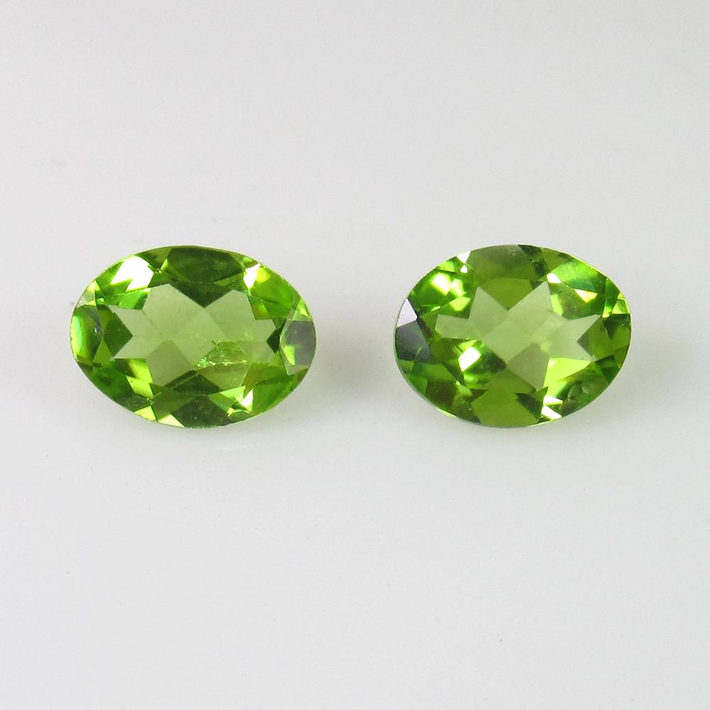 3.31 Ct Natural Pakistan Peridot Oval Pair (1 of 2)