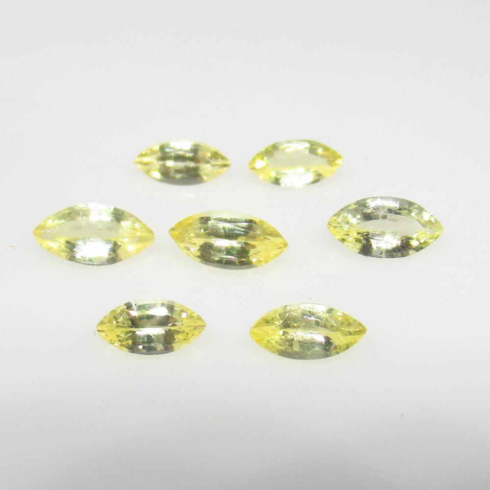1.70 Ct Natural 7 Ceylon Yellow Sapphire Marquise Set (1 of 2)