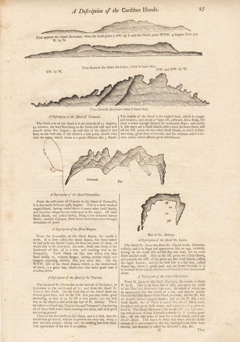 1794 English Pilot: Description of the Caribbee Islands (1 of 2)