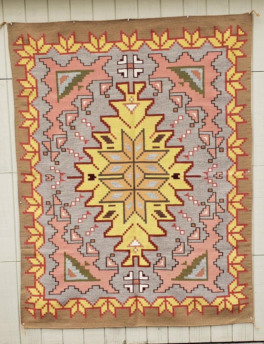 Scarce Burnt Water Navajo woven rug ca 1960's (1 of 9)