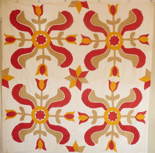Applique 4 Block Pennsylvania Quilt Top Jun 25 2020 Jasper52 In Ny