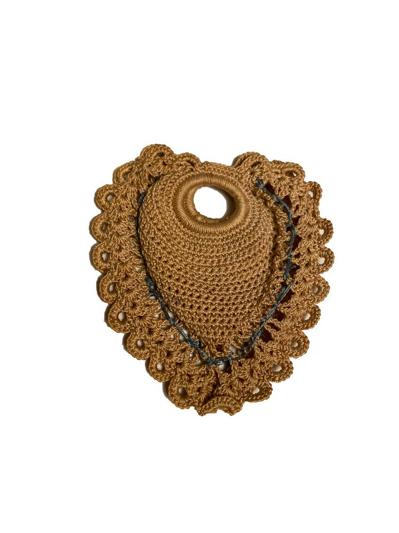 Thimble Pocket: Title: Thimble Pocket Dimensions: 3 ½” Provenance/Additional Info: Crocheted container for a thimble. C. 1880 Shipping: Domestic: Flat-rate of $10.00 to anywhere within the contiguous U.S. Internat