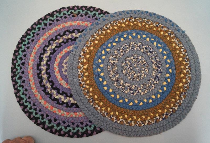 Antique Original Country Braided Wool Mats (1 of 7)