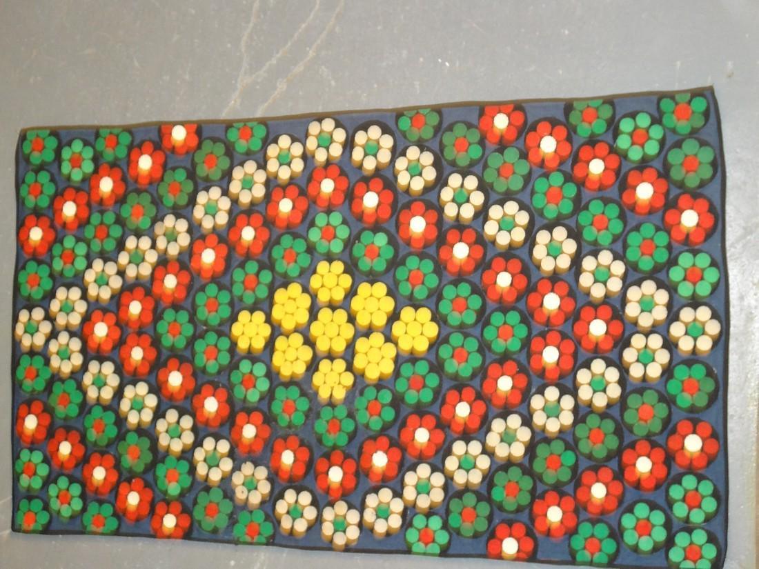 Colorful Penny Mat Of Concentric Diamonds (1 of 4)