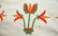 Vintage PRE CIVIL WAR 1850's Red Green & Cheddar Lily - 7