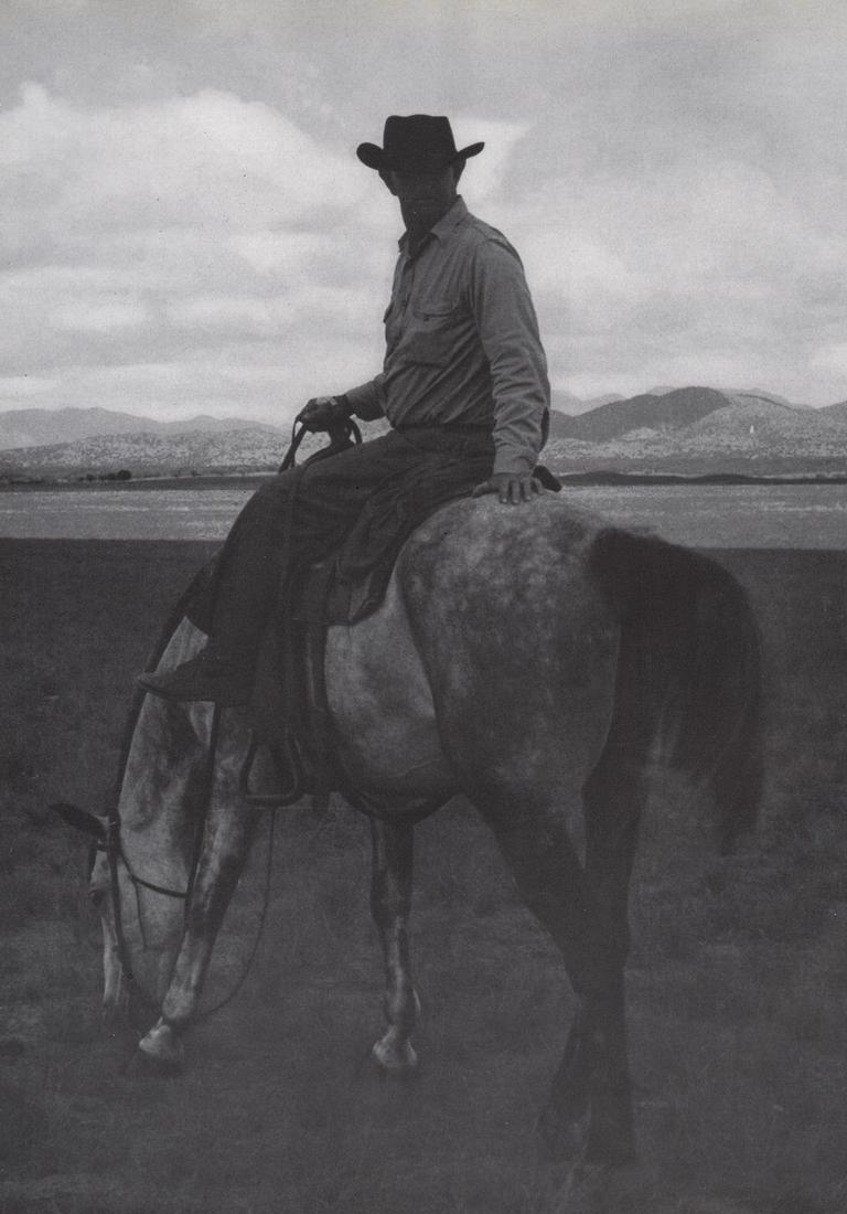 TED CASTLE - Arizona Cow Puncher: Artist: TED CASTLE Print Title: Arizona Cow Puncher Medium: Photoengraving Printed 1950’s in the US Image size (inches) approx. 11 x 8” Reserve: $25.00 Shipping: Domestic: Flat rate of $15.00 to a