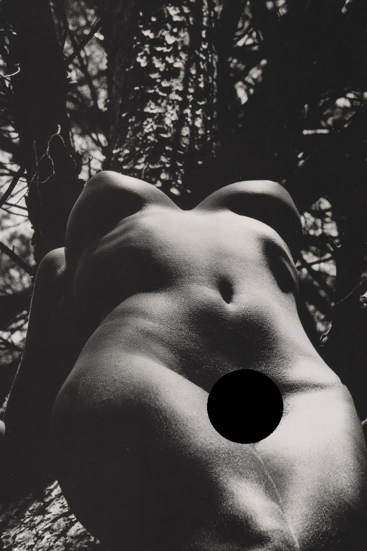 LUCIEN CLERGUE- Nude in the Forest, 1973: Artist: LUCIEN CLERGUE Print Title: Nude in the Forest, 1973 Printing Date: 1990’s Medium: Photo-lithograph< Printed in:Germany Image Size approx.: 5.5 x 8” Lucien Clergue (French: 1934 – 2014)