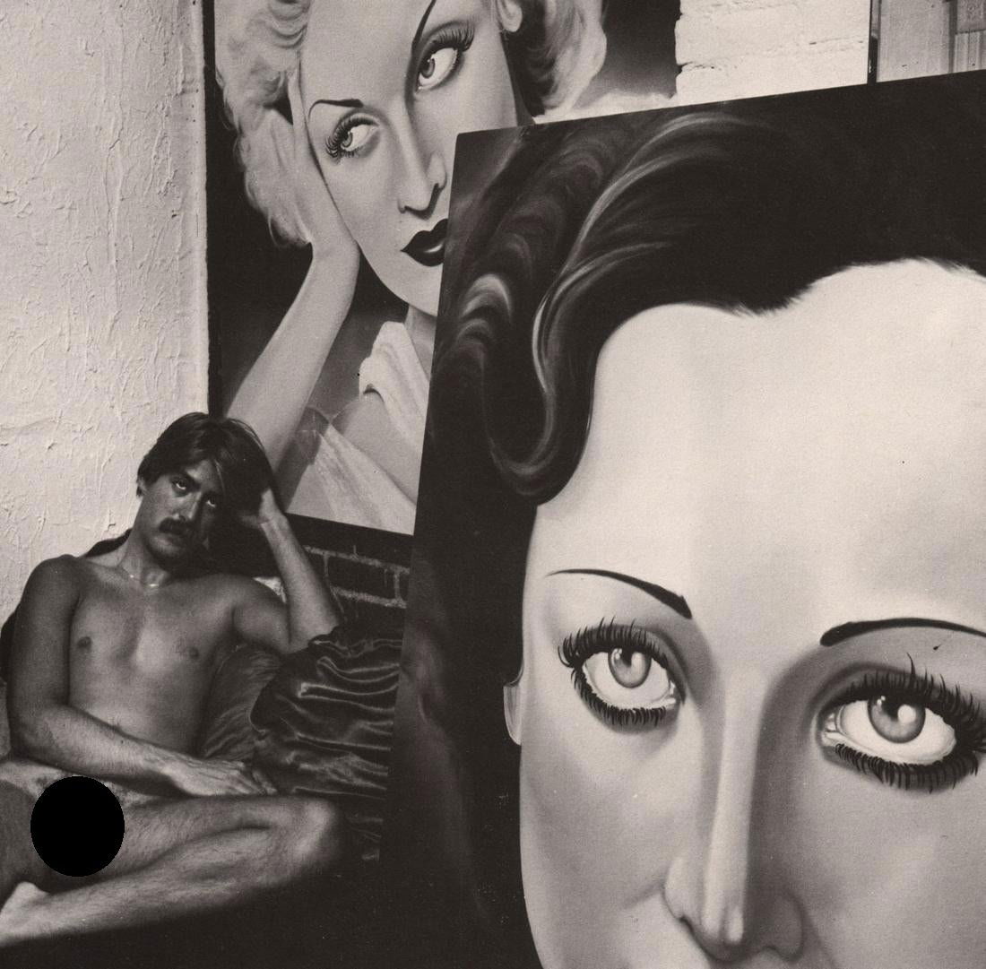 ROBERT GIARD - Male Nude with Art: Artist: ROBERT GIARD Print Title: Male Nude with Art Printing Date: 1980’s li>Medium: Photoengraving Printed in: France Image Size approx: 6.5 x 6.5” Reserve: $25.00 Shipping: Domestic: Flat rate