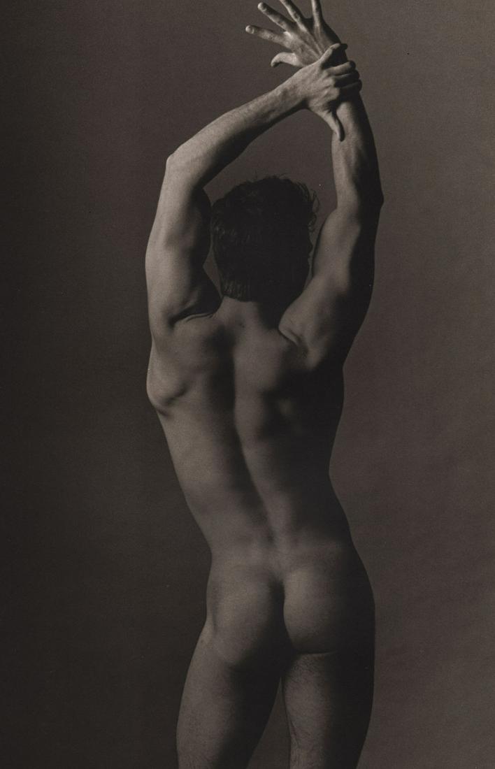 KEN HAAK - Male Nude,1985: Artist: KEN HAAK Print Title: Male Nude,1985 Medium: Tri-tone Photo-lithographs(Limited edition of 5000) Printed in the 1980’s, in the US Image size (inches) approx.11.5 x 7.5” Ken Haak(1923 - 199