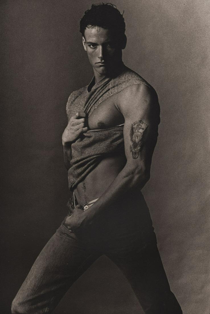 KEN HAAK - Male Nude ,1984: Artist: KEN HAAK Print Title: Male Nude 1984 Medium: Tri-tone Photo-lithographs (Limited edition of 5000) Printed in the 1980’s, in the US Image size (inches) approx.9.5 x 6.5” Ken Haak(1923 - 199
