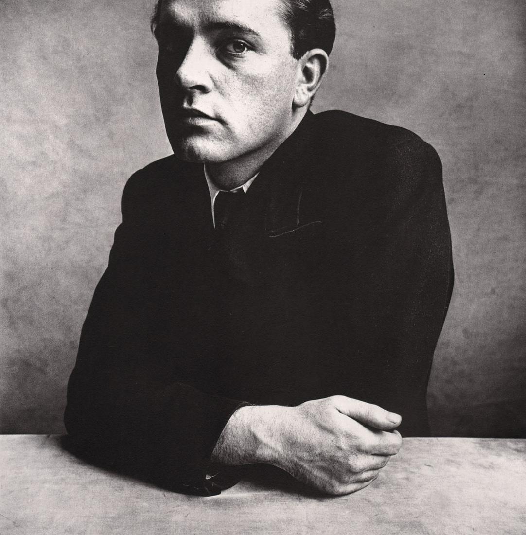 IRVING PENN - Richard Burton, 1950: Artist: IRVING PENN Print Title: Richard Burton, 1950 Medium: Photolithograph Printed 1980’s in the US Image size (inches) approx. 8 x 8” Irving Penn was an American photographer known for his fas