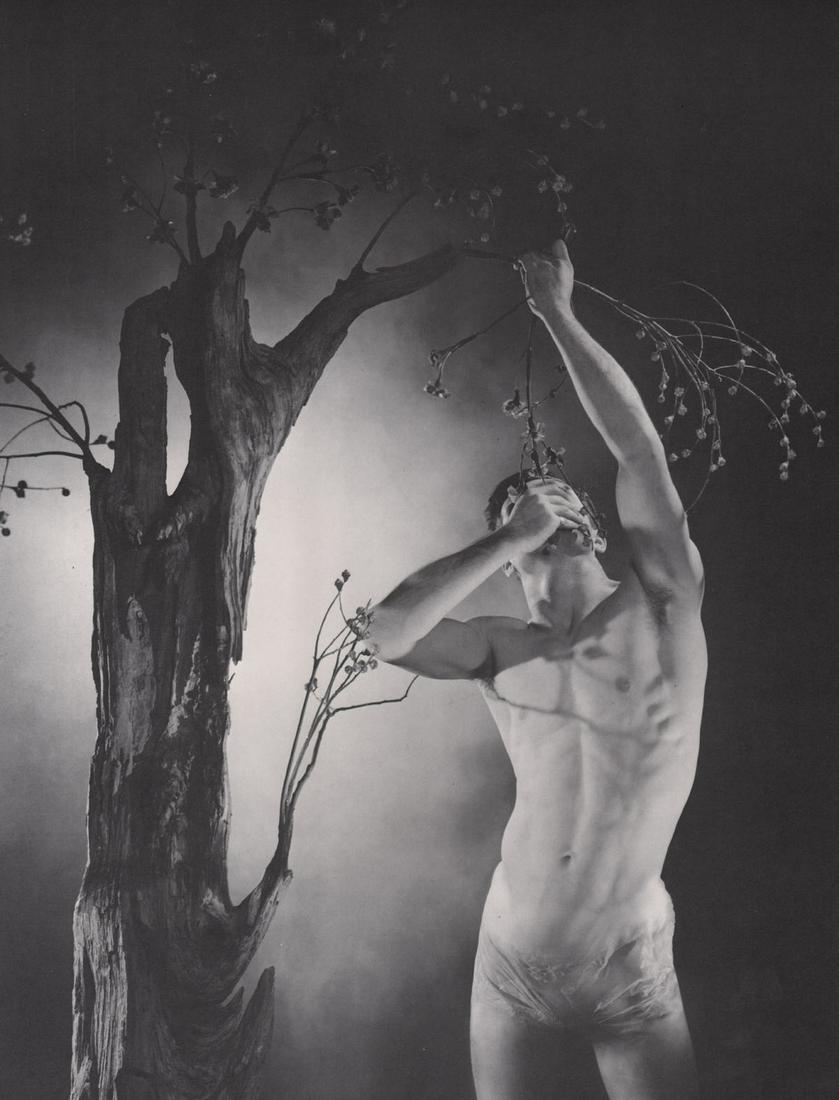 GEORGE PLATT LYNES - Acamas and Phyllis: Artist: GEORGE PLATT LYNES Print Title: Acamas and Phyllis Medium: Duotone Photoengraving Printing Date: 1980’s Printed in USA Image Size: 11.5 X 9” George Platt Lynes (1907-1955).was an American 