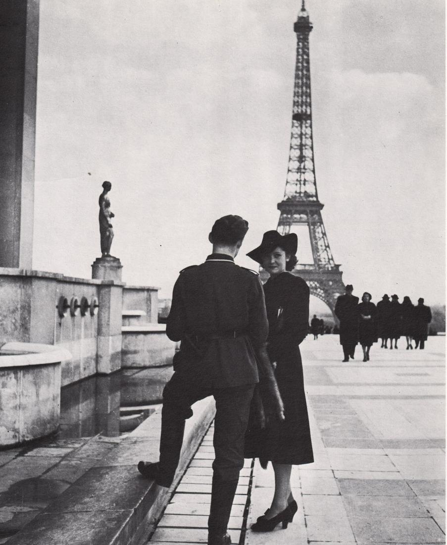 ROGER SCHALL - Paris during the Occupation, 1941: Artist: ROGER SCHALL Print Title: Paris during the Occupation, 1941 Medium: Photoengraving Printed 1970’s in France Image size (inches) approx. 8 x 6.5” Reserve: $25.00 Shipping: Domestic: Flat ra