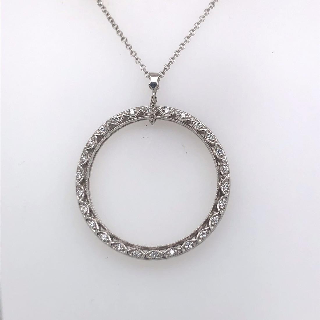 TACORI 0.25 Ctw Diamod Pendant 18KT White Gold with (1 of 3)