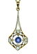 Victorian 10k Yellow Gold Chain Necklace Diamond - 2