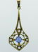 Victorian 10k Yellow Gold Chain Necklace Diamond - 3