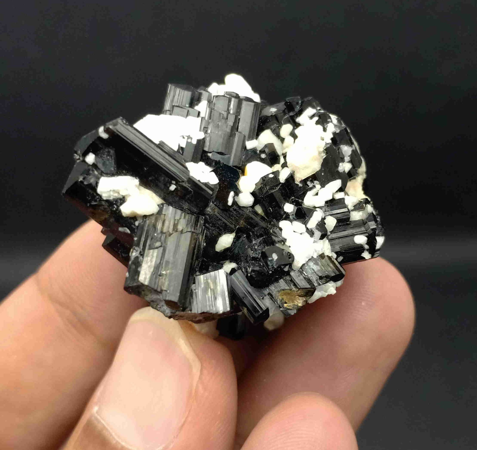 27 Gram Very Beautiful Natural Black Tourmaline: No Reserve! Title: 27 Gram Very Beautiful Natural Black Tourmaline Specimen Treatment: Natural Gemstones: Tourmaline Weight: 27 Gram Size/Dimensions: 35x31x30 mm Origin: Pakistan Shipping: Domestic: