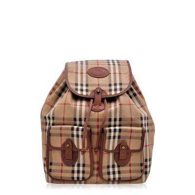 Burberry | Nova Check Drawstring Backpack: Title: Burberry | Nova Check Drawstring Backpack Material: Coated Canvas Size: Height : 14 - Width : 10.2 - Width : 4.7 - Strap Drop :9.1-17.7 Additional Info: Burberry | Nova Check Drawstring Backpac