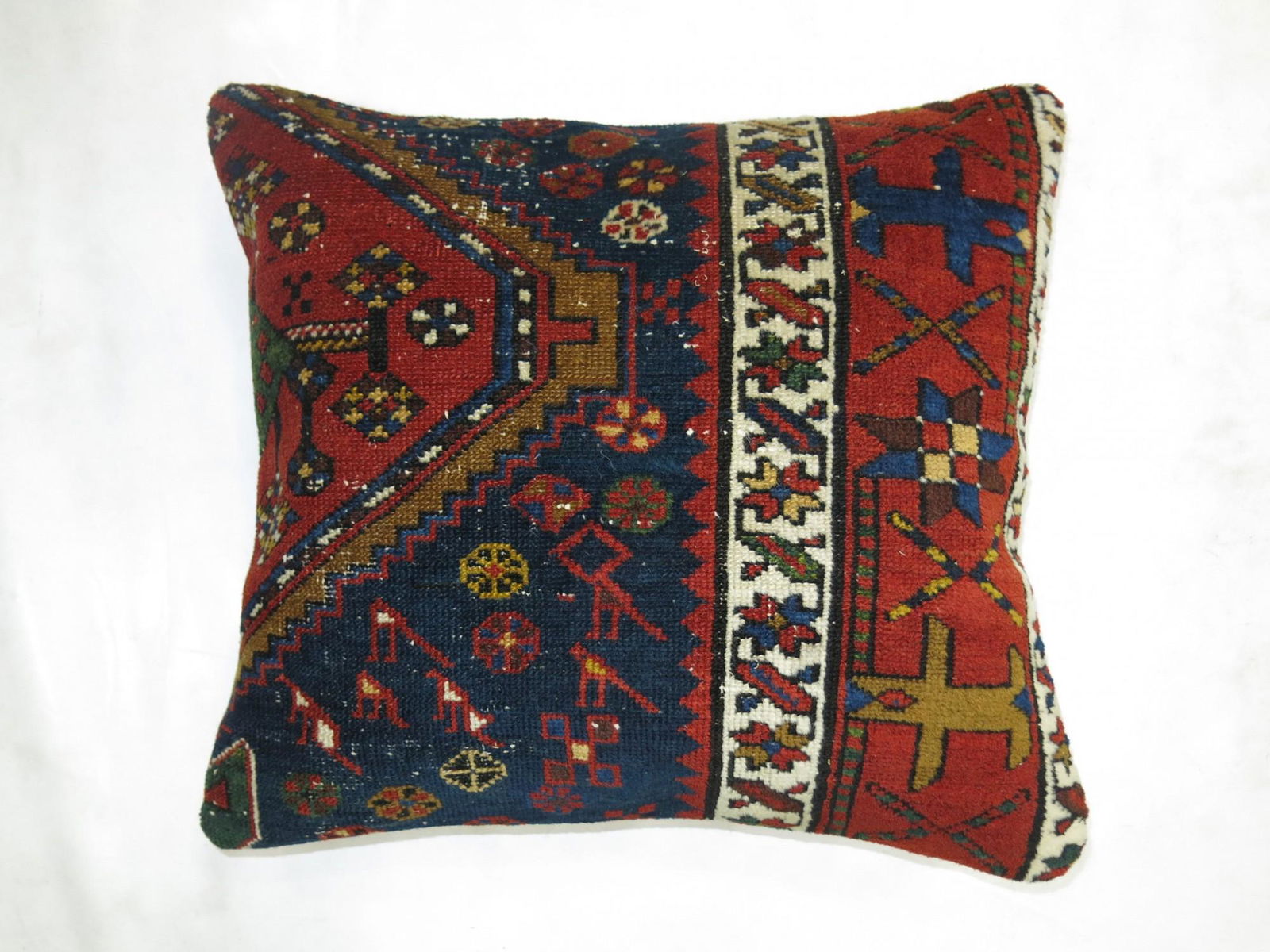 Navy Heriz Rug Pillow (1 of 2)