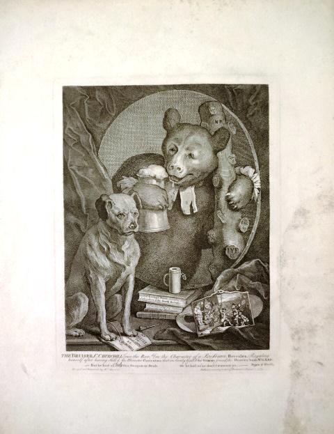 c1822 Hogarth Engraving The Bruiser C Churchill (1 of 2)