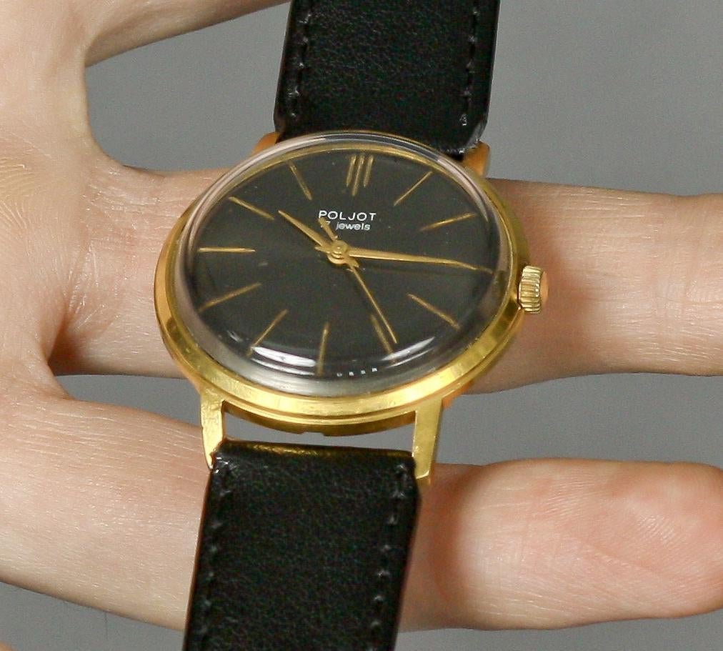 Vintage Wrist Watch Poljot / Rare Soviet Wrist Watch: Band material: Leather Gold, Stainless steel Poljot vintage men wrist watch russian antique unisex white USSR watches. Vintage watch Poljot, Soviet men's watch, watches for men, watch men, wrist watch