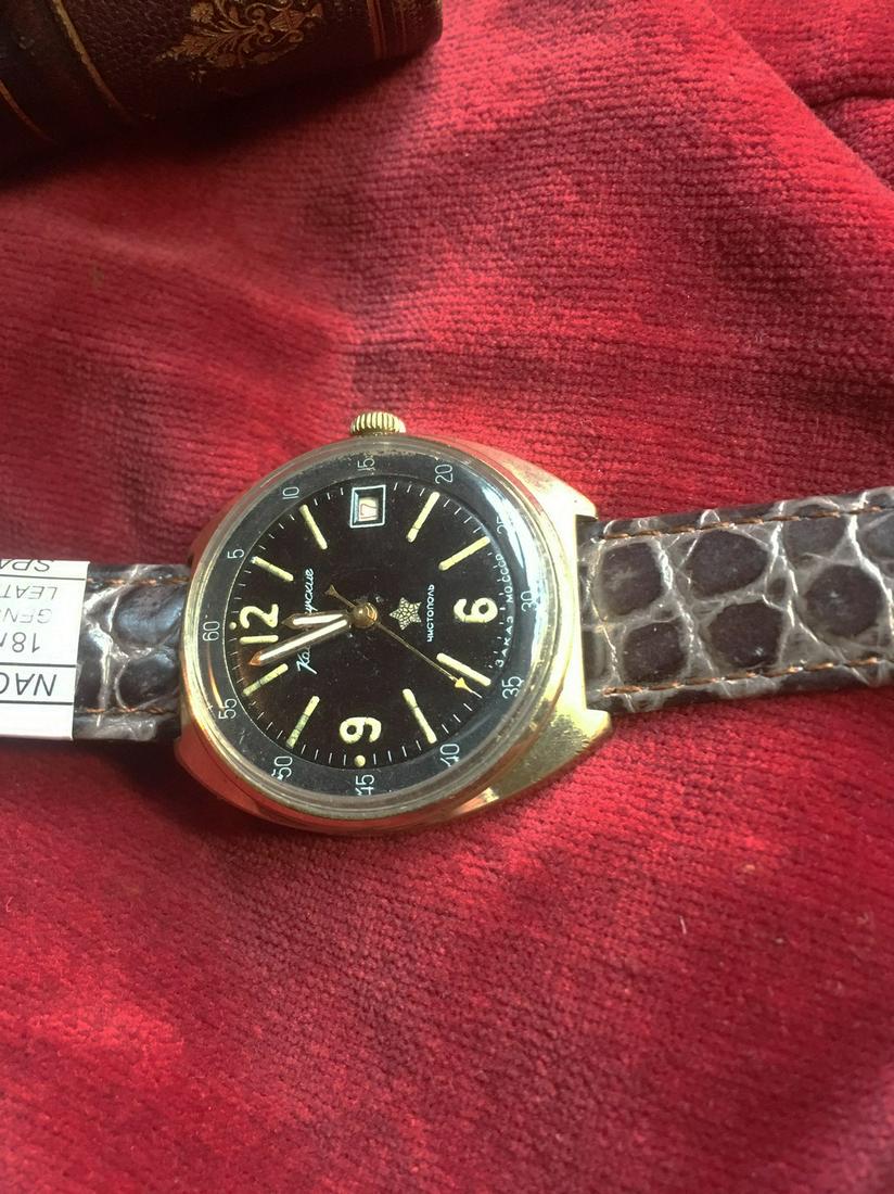 Komandirskiye vintage men wrist watch / Mechanical: Materials Band material: Leather Gold, Stainless steel Komandirskiye vintage men wrist watch. Russian antique unisex white USSR watches. Mens watch. Vintage watch. Military watch. Mens Wrist Watch. Wa