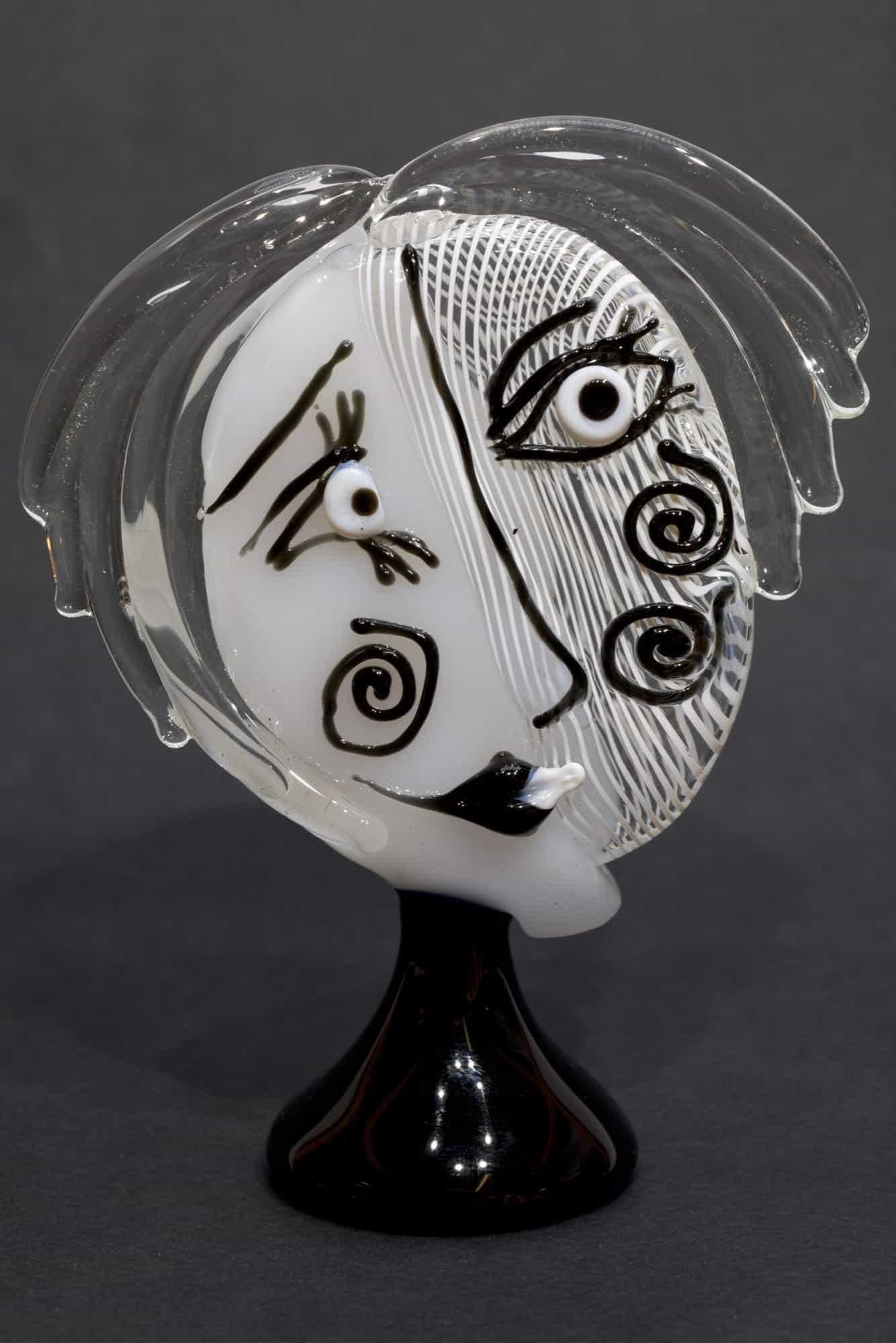 Murano glass Picasso sculpture signed: Additional Information: Unusual sculpture representing a Smoking pipe. All surface is Grinded . This art work is made by glass master De Mio . Date/Period: 2016 Maker: De Mio Giuliano Origin: Murano M