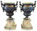 Pair of French Bronze & Onyx Urns