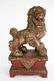 Chinese Carved Red Lacquered Foo Dog