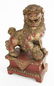 Chinese Carved Red Lacquered Foo Dog - 2