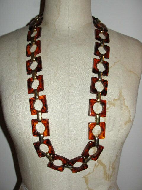 Yves Saint Laurent Gold tone Lucite Tortoise Shell (1 of 5)