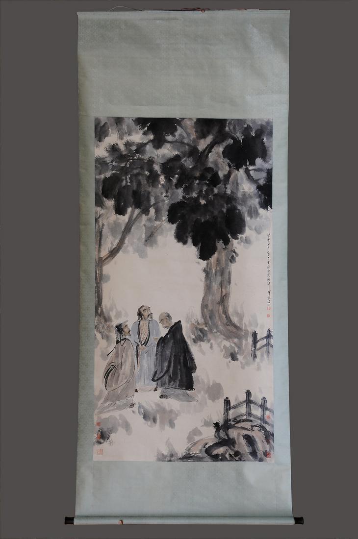 Chinese Handmade Painting scroll--Fu Baoshi--ancient (1 of 8)