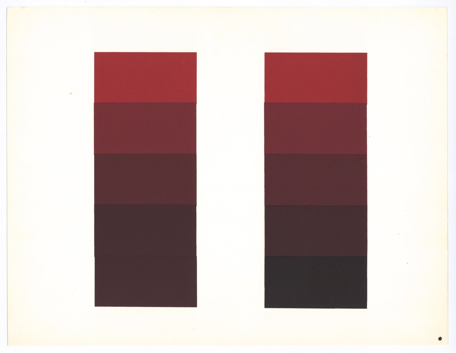 Josef Albers silkscreen | Interaction of Color, 1963: Medium: silkscreen / serigraph. This is one of the silkscreens from the important Albers project "Interaction of Color", published in 1963 by Yale University Press in an edition of 2000. The total she