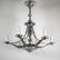 FRENCH ART DECO modernist CUBIST CHANDELIER ADNET - 3