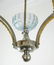 FRENCH ART DECO CUBIST CHANDELIER GLASS GLOBE - 4