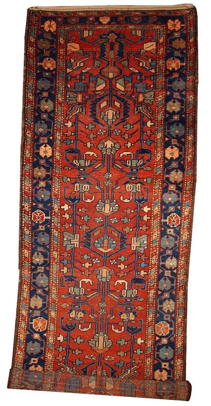 Handmade antique Persian Lilihan runner 3.3' x 10.2' ( (1 of 1)