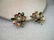 Vintage Joan Rivers Enameled Floral Gold Clip Earrings, - 2