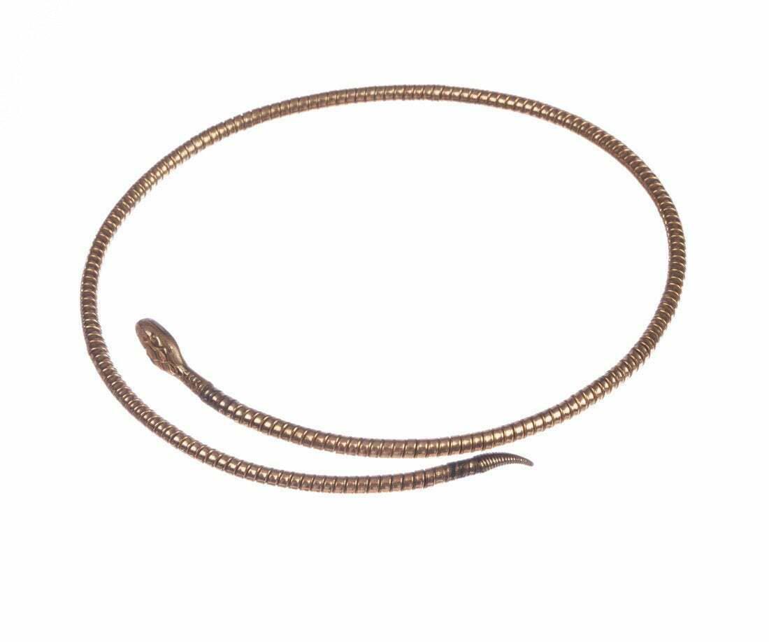 Victorian Rolled Gold Coil Snake Necklace (1 of 4)