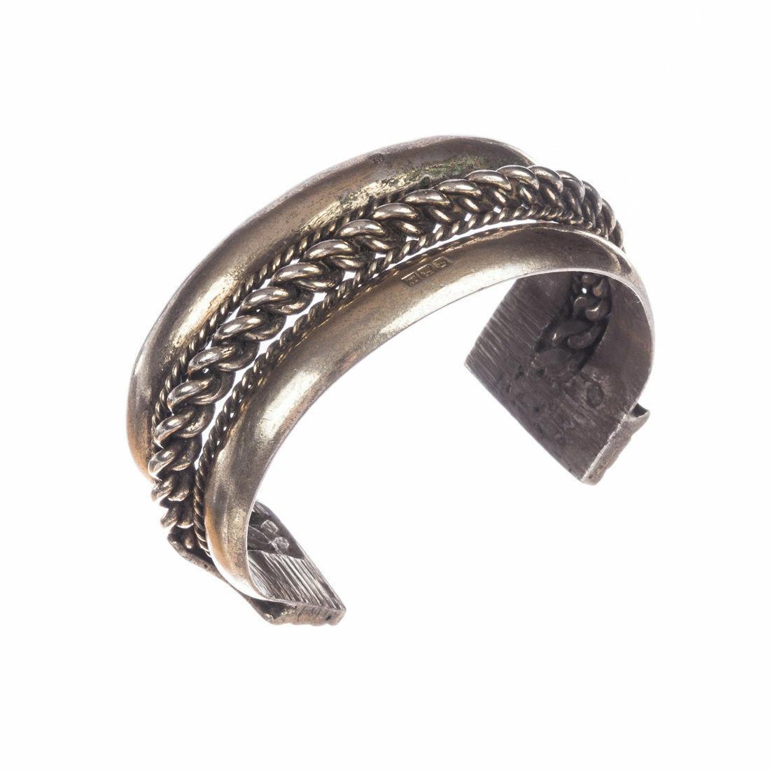 Antique Egyptian Sterling Silver Bracelet with (1 of 5)