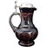 Bohemian Etched Ruby Wine Ewer Circa 1900