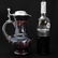 Bohemian Etched Ruby Wine Ewer Circa 1900 - 2