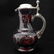 Bohemian Etched Ruby Wine Ewer Circa 1900 - 3