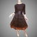 Chantilly laced Ruffled Party dress knit bodice sash