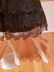Chantilly laced Ruffled Party dress knit bodice sash - 3